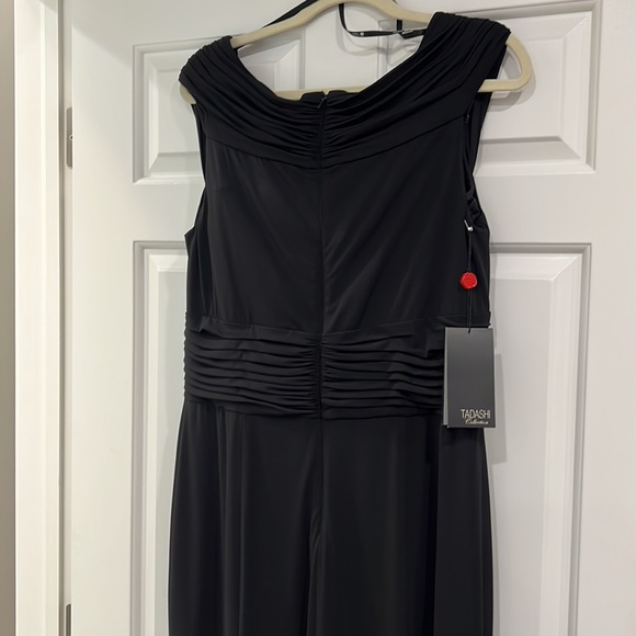 Saks Evening Long Black Dress XL - Picture 5 of 6